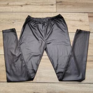 Moto Faux Leather Leggings Women's Small High Rise Stretch Pull-On Pants